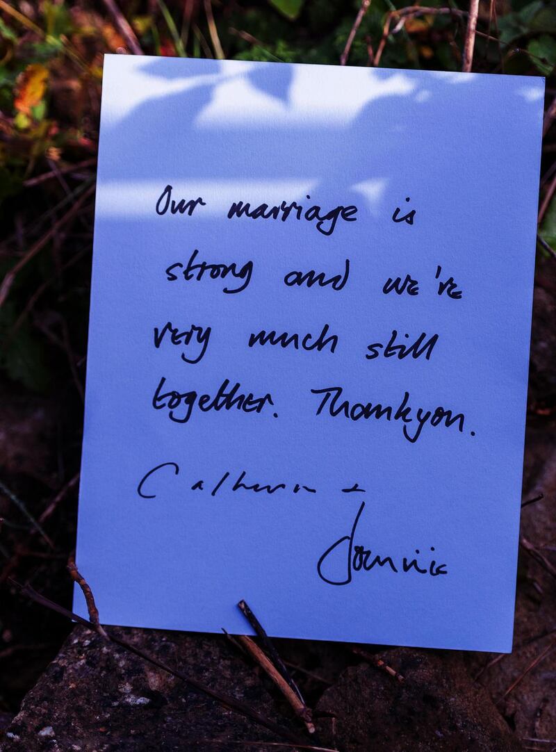 The statement signed by West and wife Catherine. Photograph: GlosPics/MEGA/GC Images