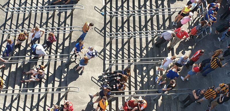 Summer Pix 2019: Climbing the steps in Croke Park during the hurling quarter-finals. Photograph: David Power