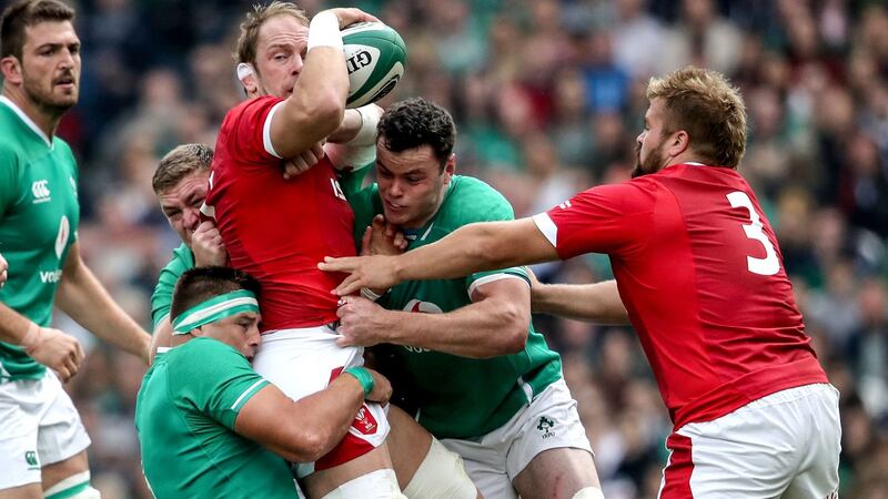 Ireland’s    James Ryan set the standards in the Wales warm-up games. Photograph: Dan Sheridan/Inpho