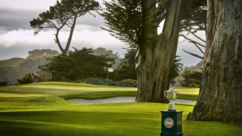 A view of the Wanamaker Trophy at TPC Harding Park. Photograph: Gary Kellner/PGA of America via Getty Images