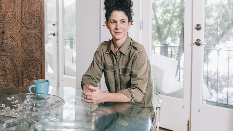 Andrea Mackris, a former producer on The O’Reilly Factor,  who filed a sexual harassment lawsuit against Bill O’Reilly in 2004, pictured in her home in St Louis in September 2016. Photograph: Christopher Gregory/New York Times