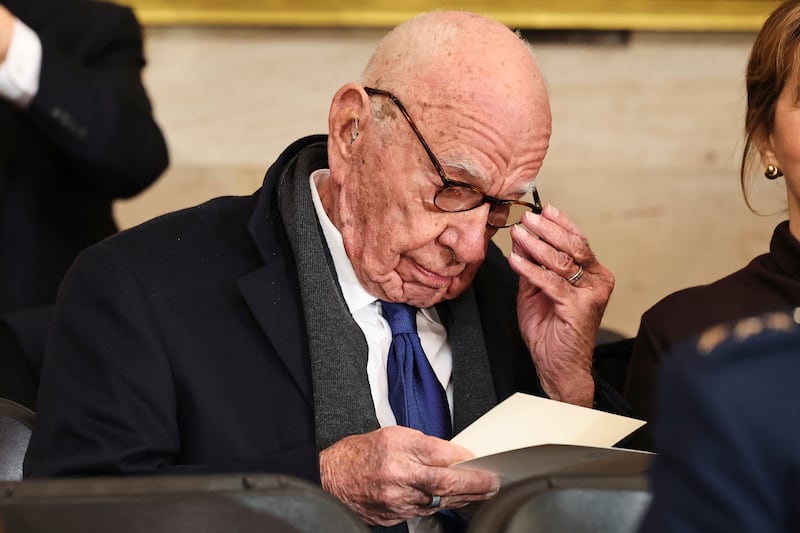 Rupert Murdoch at Donald Trump's inauguration in Washington DC on Monday. Photograph: Chip Somodevilla/AP