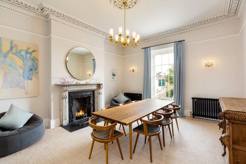 There are two huge interconnecting reception rooms to the left of the hall, both with matching marble fireplaces that have been brought back to full functionality.