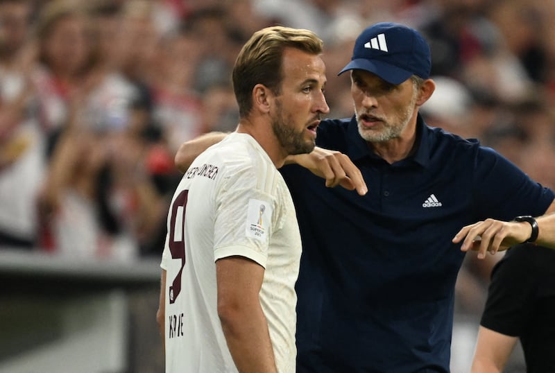 Thomas Tuchel brought England captain Harry Kane to Bayern Munich last season. Photograph: Christof Stache/AFP via Getty Images