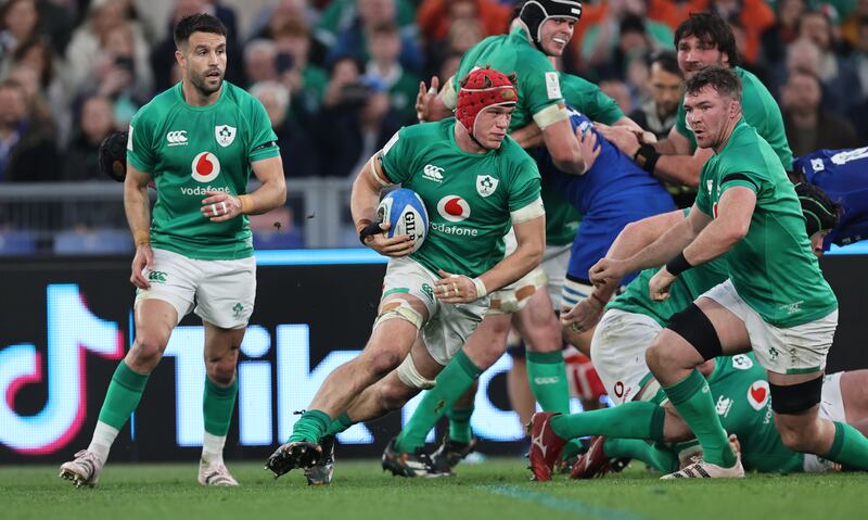 For rucks' sake: the familiarity Josh van der Flier and Peter O'Mahony breed speed. Photograph: Billy Stickland/Inpho