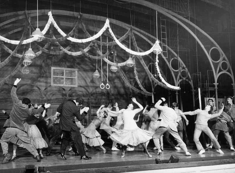 Theatre still from the 1957 Broadway production of West Side Story, directed by Jerome Robbins. Photograph: John Springer Collection/Corbis via Getty Images