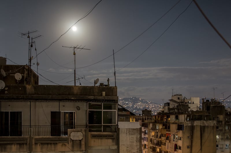 Nightime in Beirut. Some places are “safer” than others, but true safety no longer exists. Photograph: Sally Hayden