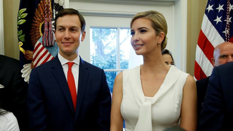 White House senior adviser Jared Kushner and his wife Ivanka Trump must now report to chief of staff John Kelly. Photograph: Joshua Roberts/Reuters