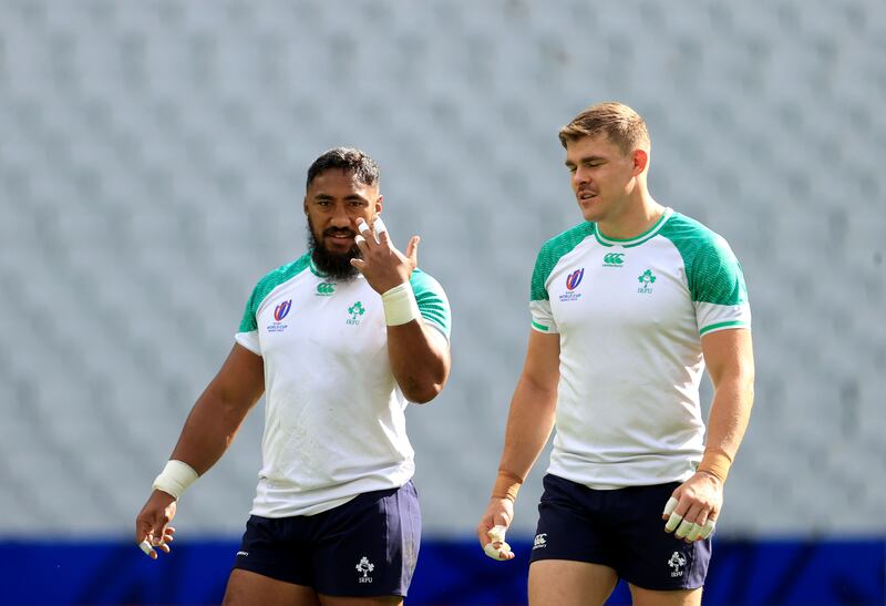 Bundee Aki and Gary Ringrose continue to look good together. Photograph: Dan Sheridan/Inpho