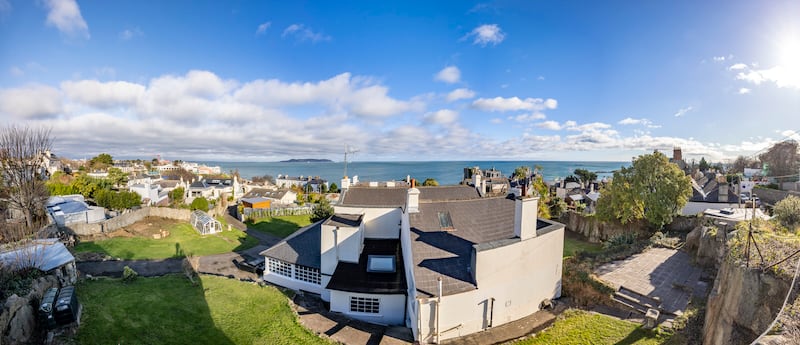 View from the rock: The property occupies an elevated position on the hillside of Coliemore Road