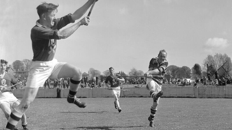 Ring playing for Glen Rovers against UCC in 1955. Photo: Irish Examiner archive