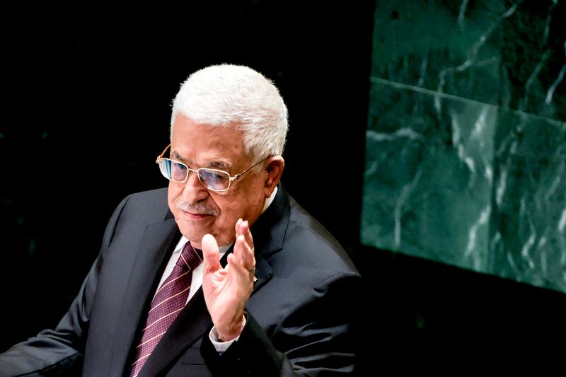 Mahmoud Abbas, Palestinian Authority president: 'Legitimate Palestinian rights are not negotiable and Gaza is an integral part of Palestine.” Photograph: Jeenah Moon/Bloomberg via Getty Images