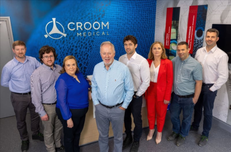 Croom Medical’s leadership team at their advanced manufacturing facility in Croom, Co Limerick