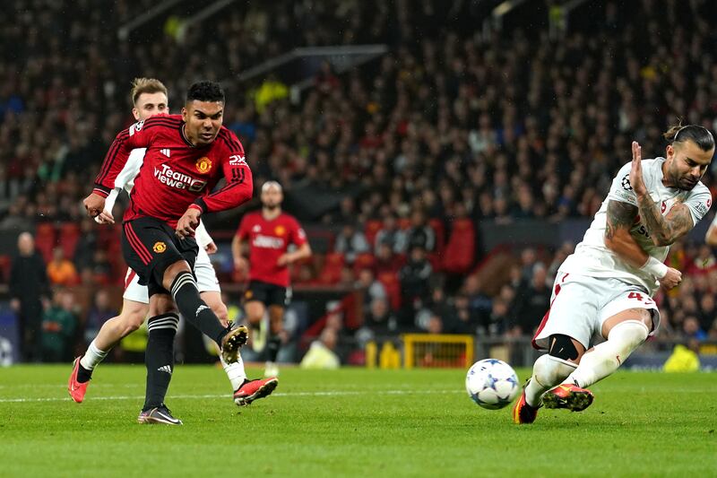 Manchester United will be without Casemiro after the midfielder sustained a knock while playing for Brazil. Photograph: Martin Rickett/PA Wire