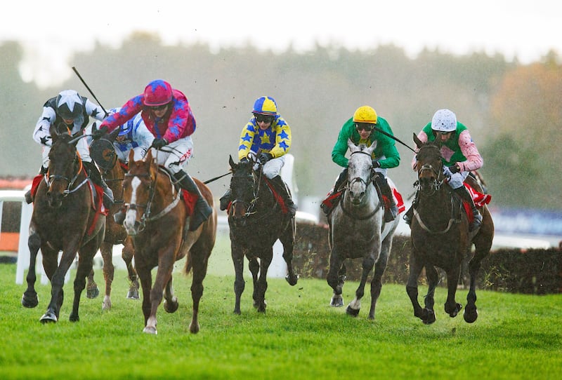 REPRO FREE ***PRESS RELEASE NO REPRODUCTION FEE*** EDITORIAL USE ONLY
Fairyhouse Winter Festival, Fairyhouse Racecourse, Meath 1/12/2024
Bar One Racing Royal Bond Novice Hurdle
Danny Mullins onboard Tounsivator comes home to win
Mandatory Credit ©INPHO/Tom Maher