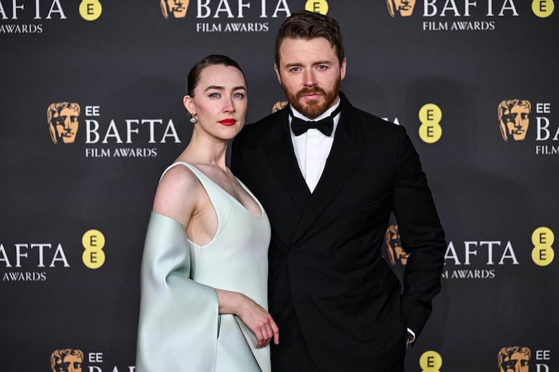 Baftas 2025: Saoirse Ronan with her husband, Jack Lowden. Photograph: Ben Stansall/AFP via Getty