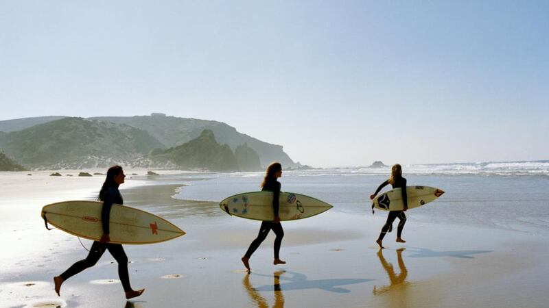 Combine surfing lessons with yoga classes at the Karma Surf Retreat in Portugal