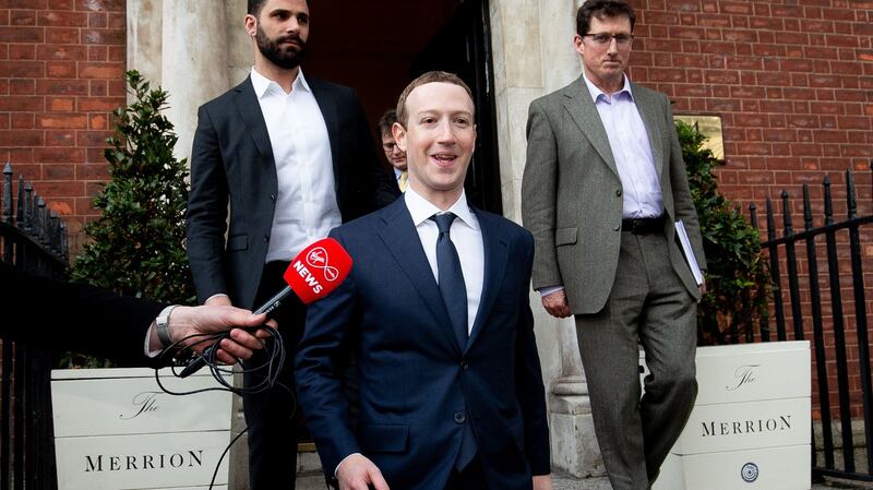 Facebook CEO Mark Zuckerberg in Dublin last April. The company said it provided extensive training and full-time support to moderators. Photograph: Tom Honan/The Irish Times.