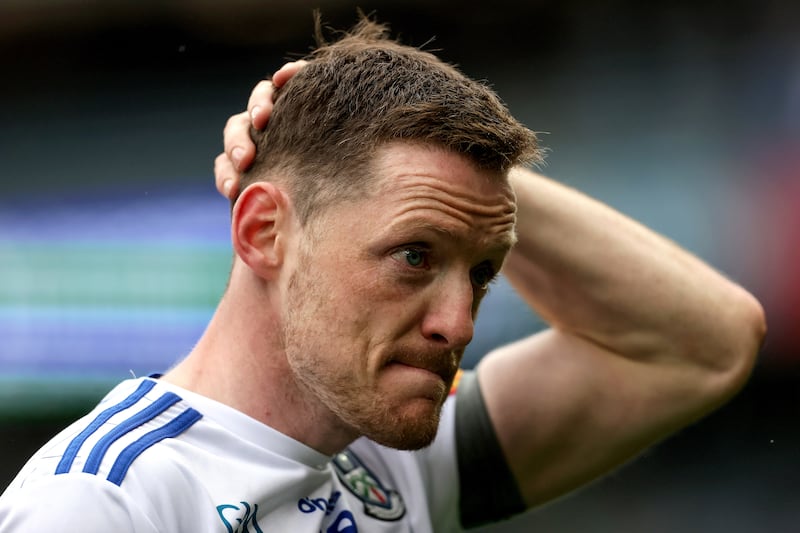 Monaghan's Conor McManus dejected after the game against Dublin in the All-Ireland Senior Championship semi-final in Croke Park in 2023. Photograph: Laszlo Geczo/Inpho