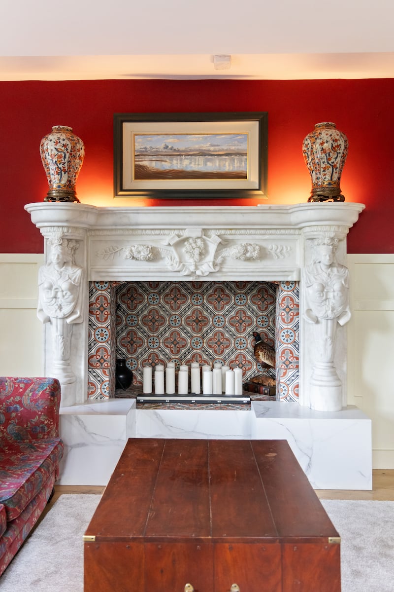 Marble fireplace