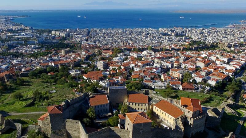 Aerial view of the city.