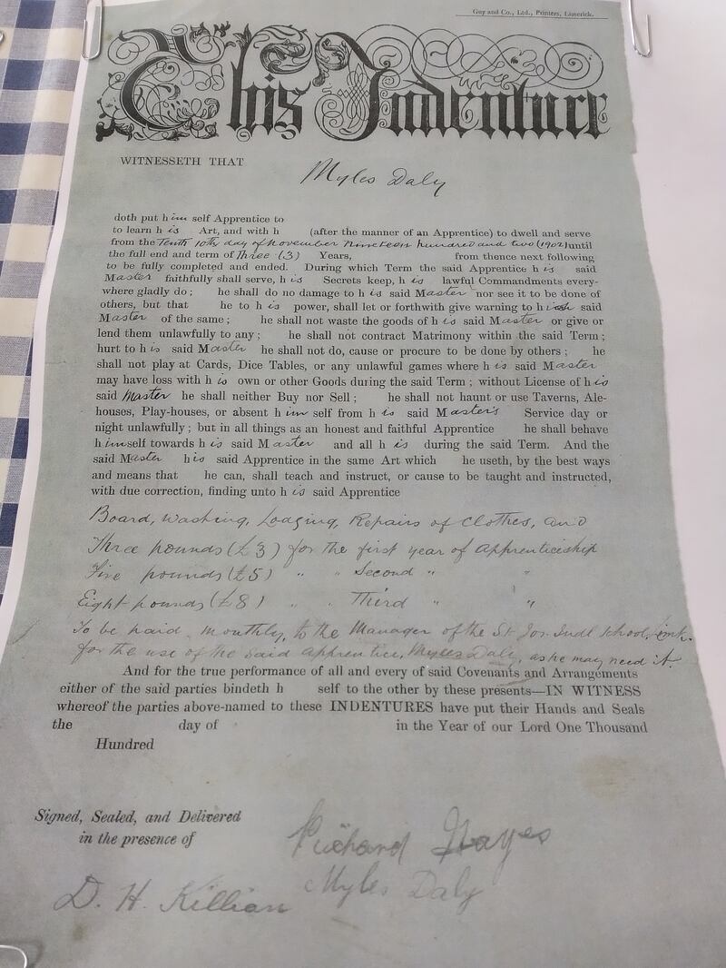 One of the documents in the possession of Tom Wall