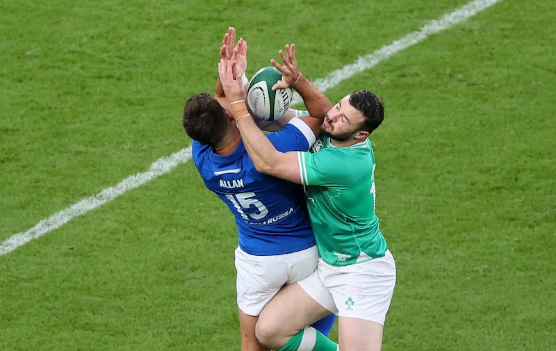 Robbie Henshaw of Ireland. Photograph: Bryan Keane/Inpho