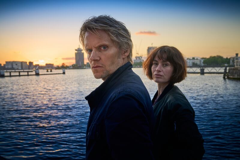 Marc Warren as Van Der Valk and Maimie McCoy as Lucienne Hassell in Van Der Valk. Photograph: ITV