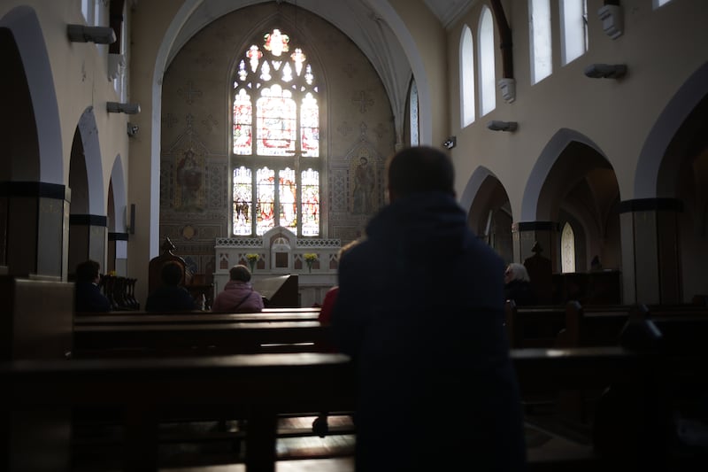 Worshippers at Mount Melleray Abbey