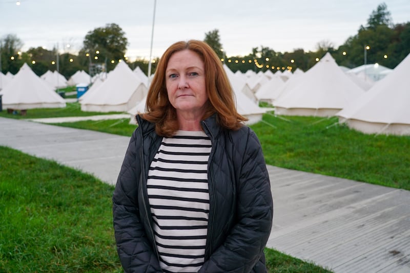 'When you have children that don’t speak and don’t smile and don’t move, that’s shocking' - Linda Loughnane from the Laois Integration Network who has been working with local volunteers and assisting Ukrainian refugees in Stradbally. Photograph: Enda O'Dowd