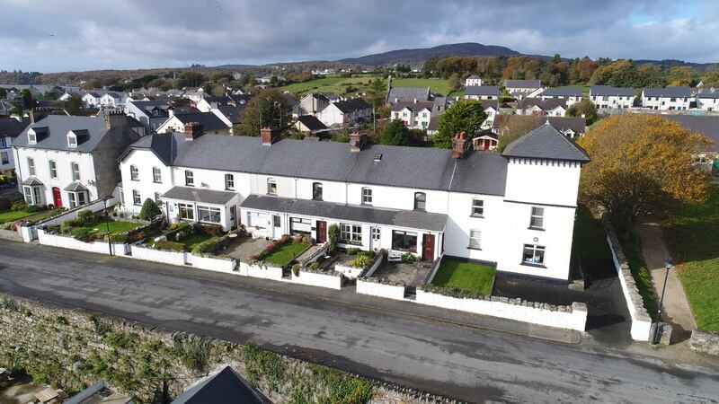 Tha coastguards cottages in Rathmullan overlooking Lough Swilly