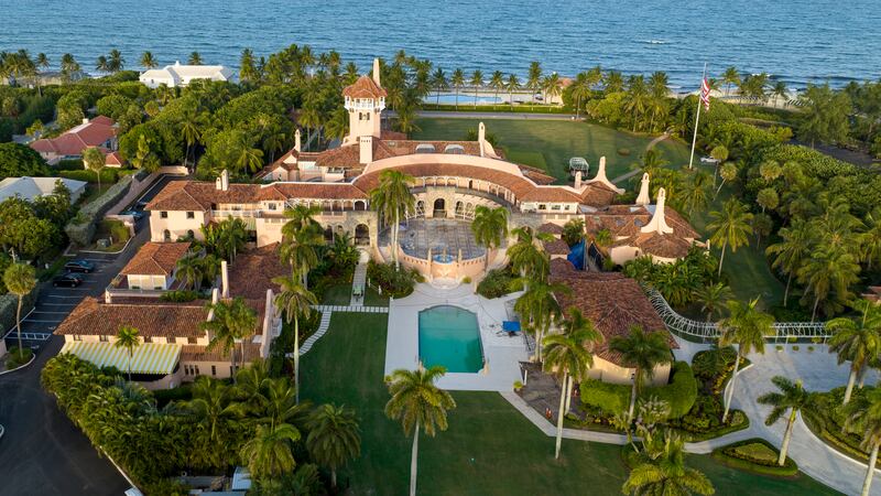 Court papers showed the FBI recovered documents labelled ‘top secret’ from the former president’s Mar-a-Lago estate in Florida. Photograph: Steve Helber/AP