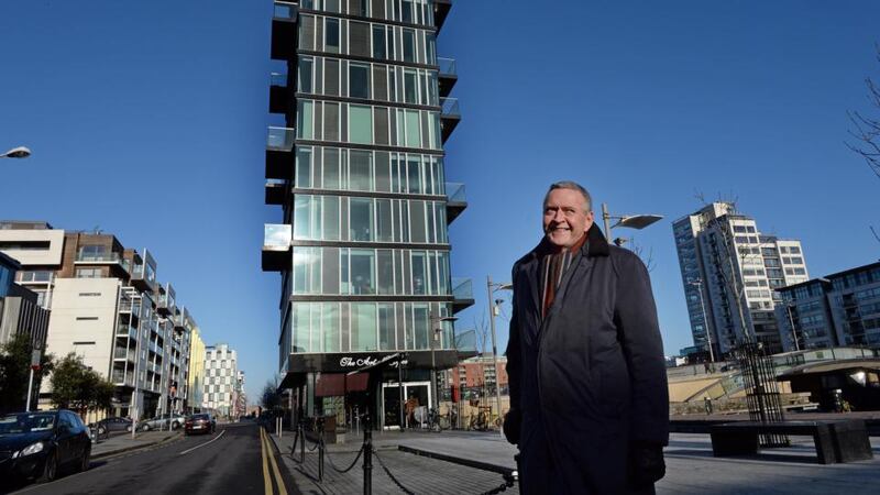 Frank McDonald at the Alto Vetro building in Grand Canal Dock. Photograph: Eric Luke