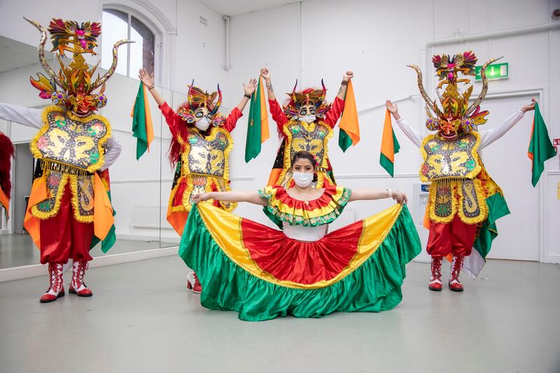 St Patrick’s Festival 2021: performers will include Alma Boliviana, who use dance to celebrate Bolivian culture around Ireland. Photograph: Allen Kiely