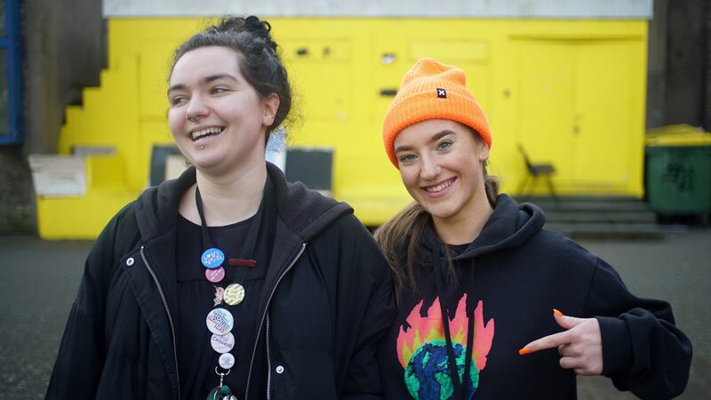 Students Caelainn Kerrigan and Megan Hand. Photograph: Enda O’Dowd/The Irish Times