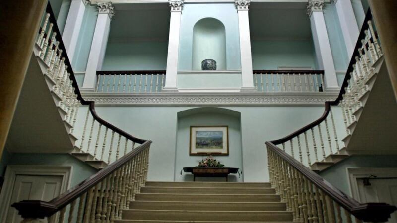 The main staircase at Whitfield Court, Co Waterford. Photograph: Eric Luke