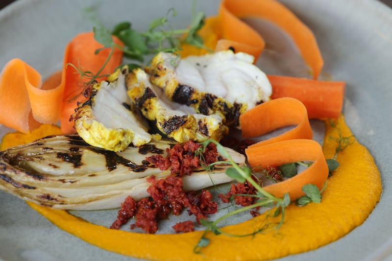 Monkfish served at The Harbour Kitchen, Greystones. Photograph: Alan Betson