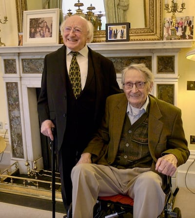 President Michael D. Higgins and Vincent Phelan at Áras an Uachtaráin on October 5th