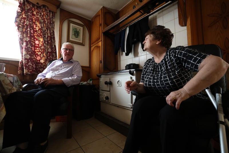 Joe and Josie Gallagher in the Pull Inn in Offaly. Photograph: Nick Bradshaw