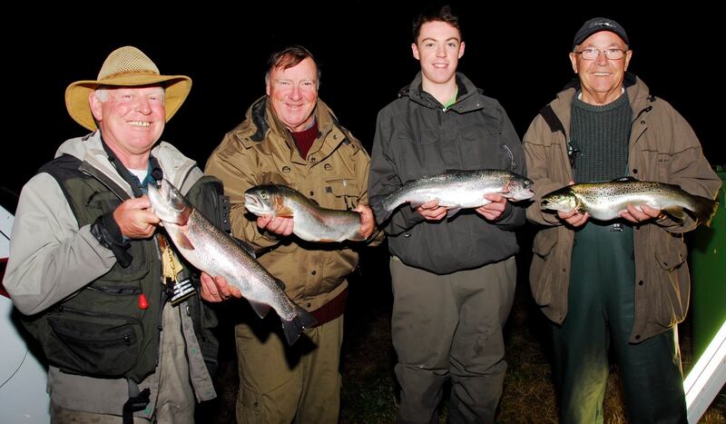 Lough Bane winners, from left: Pat McLoughlin (4th), Martin Augney (1st), Conor Murray (3rd) and Pat Farrelly (2nd)