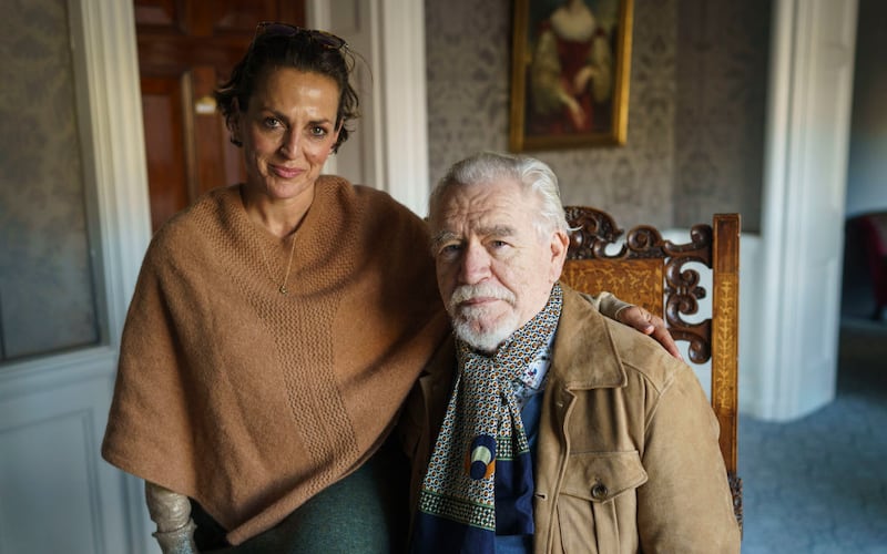 Brian Cox with wife Nicole Ansari-Cox. Photograph: David Levenson/Getty Images