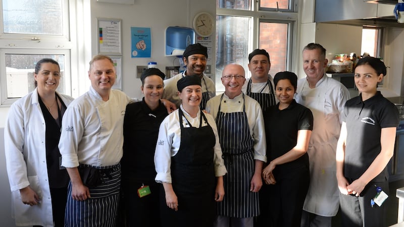 1 The kitchen staff in the Rotunda Hospital, Parnell Square, Dublin. Photograph: Dara Mac Dónaill / The Irish Times