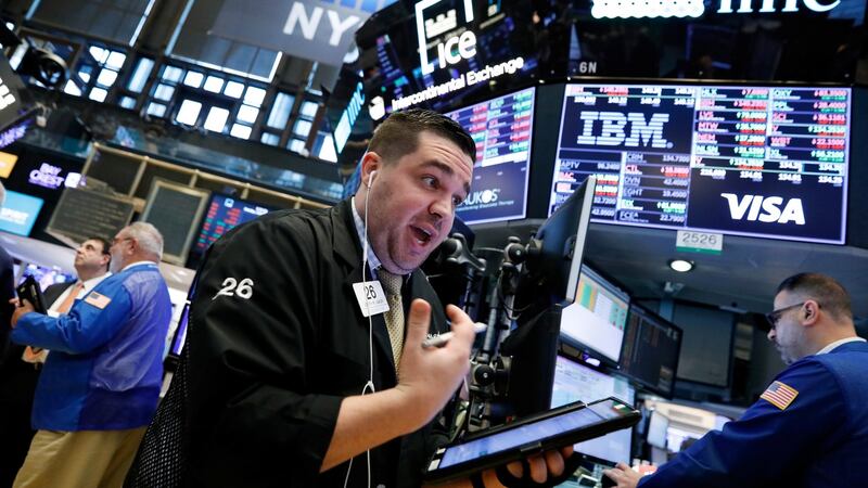 Traders on the floor of the New York Stock Exchange on Monday, which saw shares fall around the world. Photograph: Brendan McDermid/Reuters