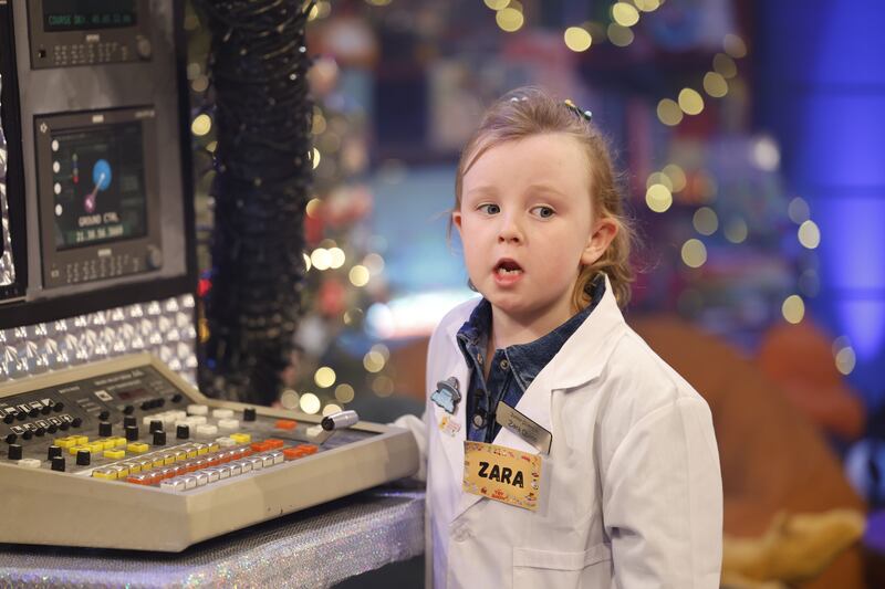 Zara (6) from Tyrone on this year's Late Late Toy Show. Photograph: Andres Poveda