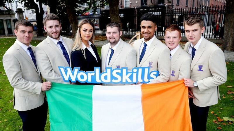 The Irish team heading to the WorldSkills event, known as the ‘Olympics for apprentices’, in Abu Dhabi this week.