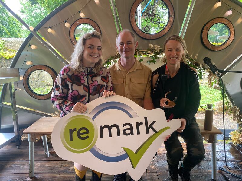 Emma Kavanagh of Community Resources Network Ireland, Minister of State at the Department of Environment Ossian Smyth, and Megan Best, chief executive of Native Events.