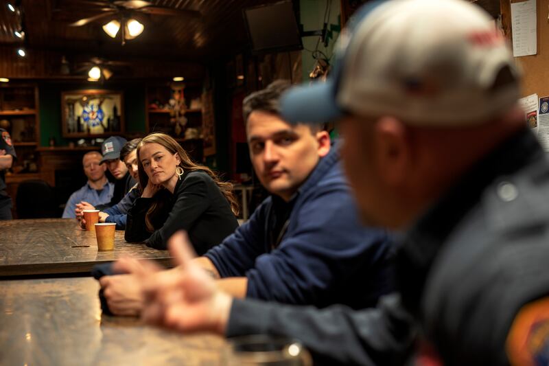 Laura Kavanagh believes she has support among the rank-and-file firefighters and emergency medical technicians. Photograph: Sasha Arutyunova/ New York Times