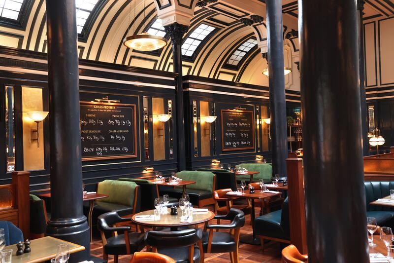 The restaurant is located in the former National Bank on 34 College Green. Photograph: Dara Mac Dónaill