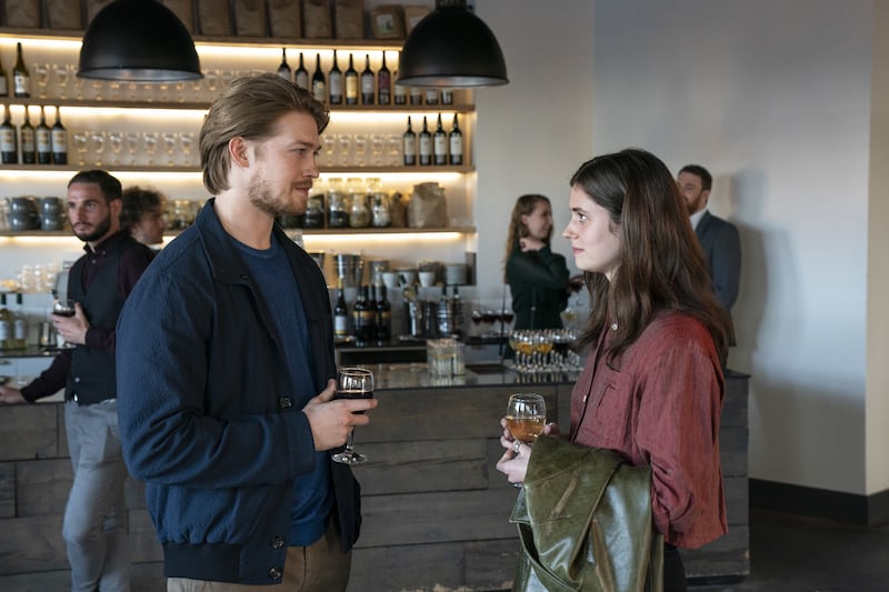 Joe Alwyn as Nick and Alison Oliver as Frances in Conversations with Friends. Photograph: Enda Bowe/PA