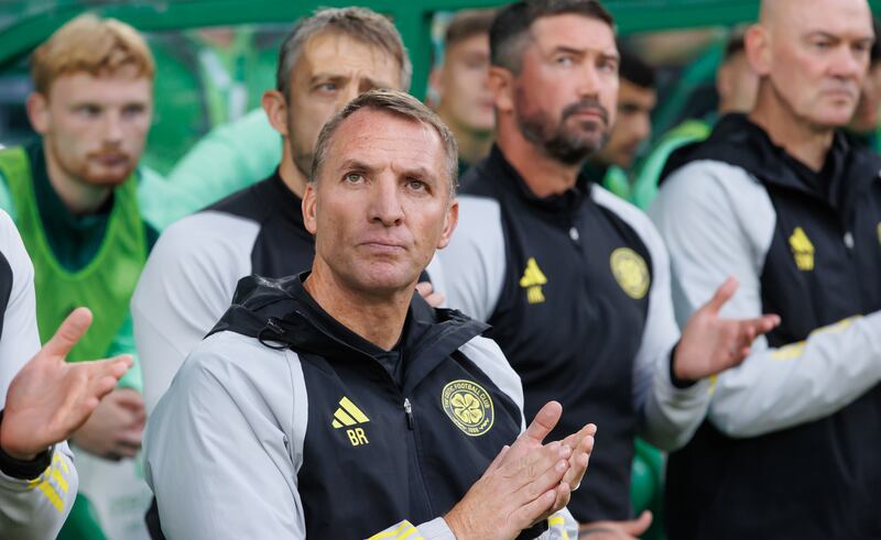 Celtic manager Brendan Rodgers during the pre-season friendly match between Celtic and Athletic Bilbao at Celtic Park, Glasgow on Tuesday. Photograph: Steve Welsh/Getty Images